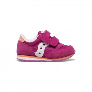 Saucony Baby Jazz Hook & Loop Sneaker Kleine Kinder Fuchsie | SCHWEIZ UQLDZ