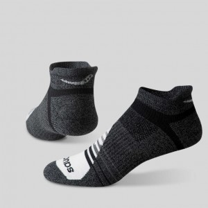 Saucony Inferno Merino Wool Blend No Show 3-Pack Socken Herren Schwarz Grau | SCHWEIZ ZQOYD