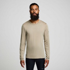 Saucony Peregrine Merino Long Sleeve T-Shirt Herren Olivgrün | SCHWEIZ UKHYT