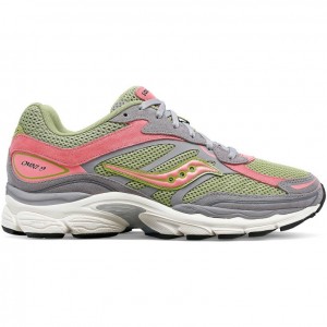 Saucony ProGrid Omni 9 Premium Sneaker Damen Grau Grün Rosa | SCHWEIZ GBCKX