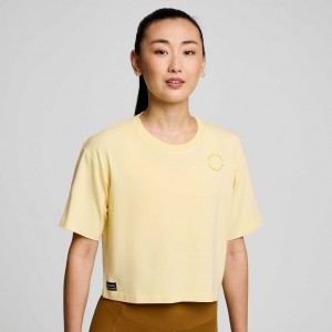 Saucony Recovery Boxy T-Shirt Damen Gelb | SCHWEIZ XRLFO