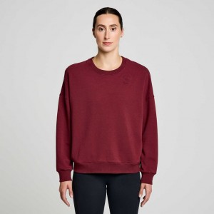 Saucony Recovery Crew Sweatshirt Damen Bordeaux | SCHWEIZ WGQBJ