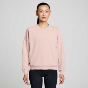 Saucony Recovery Crew Sweatshirt Damen Rosa | SCHWEIZ BGTPC