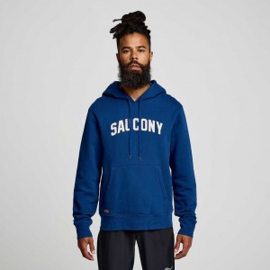 Saucony Recovery Hoodie Herren Indigo | SCHWEIZ LQGYH