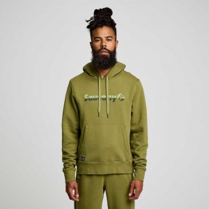 Saucony Recovery Hoodie Herren Olivgrün | SCHWEIZ PCMWL