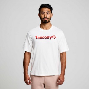 Saucony Recovery Kurzes Sleeve T-Shirt Herren Weiß | SCHWEIZ QGHEP