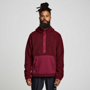 Saucony Recovery Sherpa Pullover Hoodie Herren Bordeaux | SCHWEIZ YOWIH