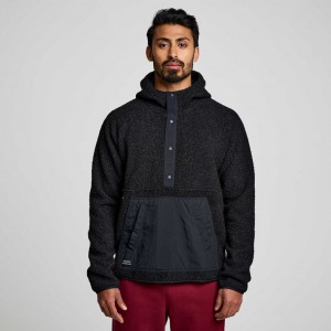 Saucony Recovery Sherpa Pullover Hoodie Herren Schwarz | SCHWEIZ BDNIE