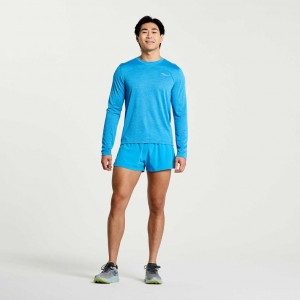 Saucony Stopwatch Long Sleeve T-Shirt Herren Blau | SCHWEIZ YSCAK