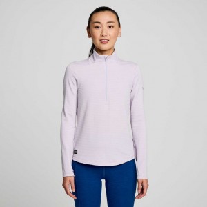 Saucony Triumph 3D 1/2 Zip Sweatshirt Damen Lila | SCHWEIZ YHRZL