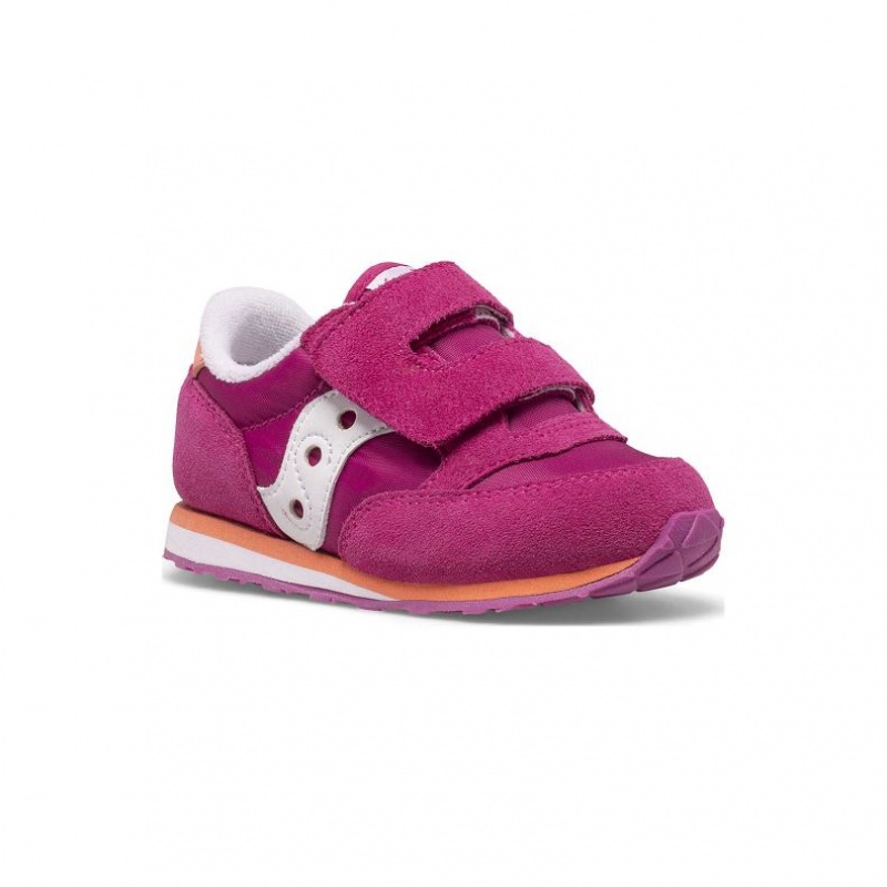 Saucony Baby Jazz Hook & Loop Sneaker Kleine Kinder Fuchsie | SCHWEIZ UQLDZ