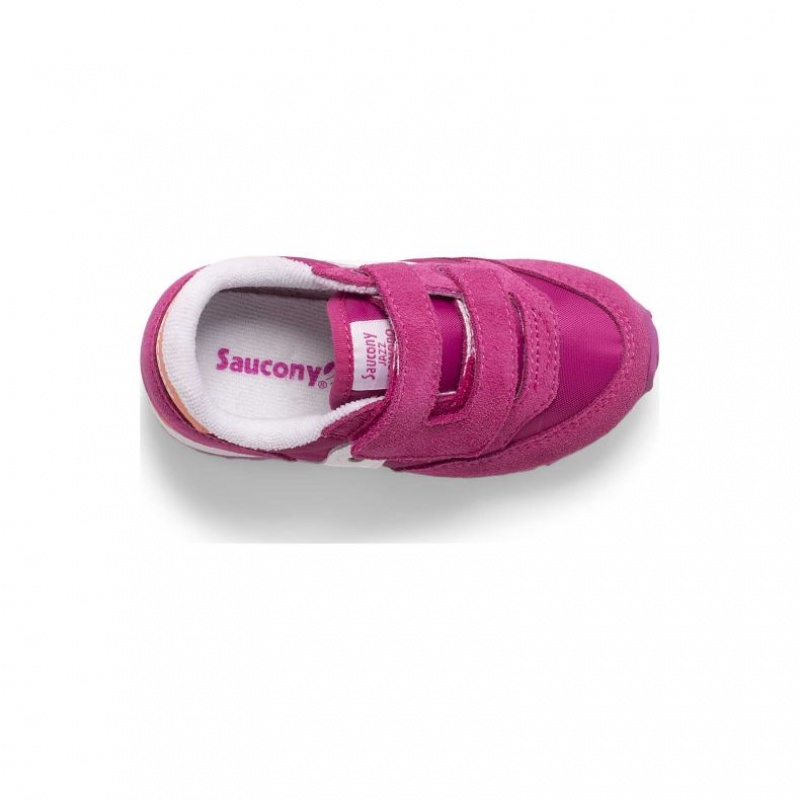 Saucony Baby Jazz Hook & Loop Sneaker Kleine Kinder Fuchsie | SCHWEIZ UQLDZ