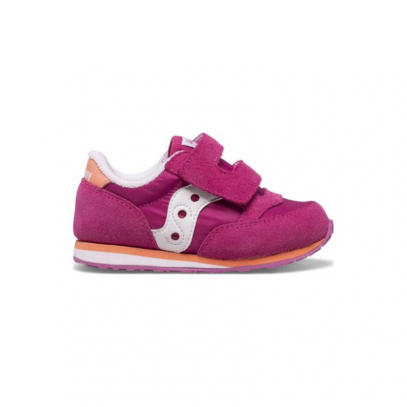 Saucony Baby Jazz Hook & Loop Sneaker Kleine Kinder Fuchsie | SCHWEIZ UQLDZ