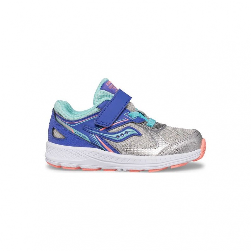 Saucony Cohesion 14 A/C Jr. Sneaker Kleine Kinder Blau Silber | SCHWEIZ ONJZF