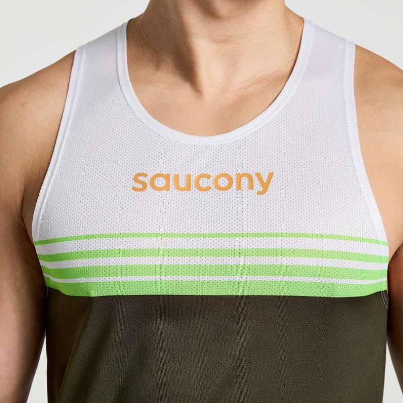 Saucony Elite Singlet Muskelshirt Herren Weiß Schwarz | SCHWEIZ CNDAS