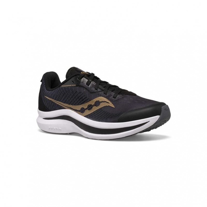 Saucony Endorphin KDZ Sneaker Große Kinder Schwarz Gold | SCHWEIZ AKVDH