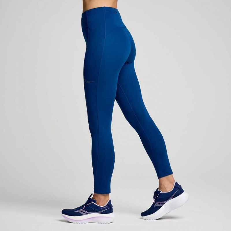 Saucony Fortify Crop Strumpfhose Damen Indigo | SCHWEIZ HWRKB