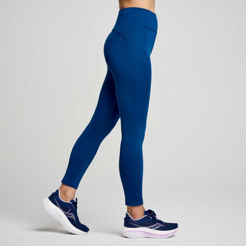 Saucony Fortify Crop Strumpfhose Damen Indigo | SCHWEIZ HWRKB