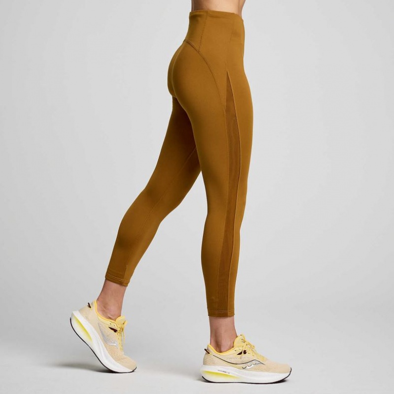 Saucony Fortify Viz Strumpfhose Damen Braun | SCHWEIZ QVNHD