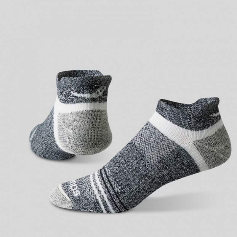 Saucony Inferno Merino Wool Blend No Show 3-Pack Socken Herren Schwarz Grau | SCHWEIZ ZQOYD