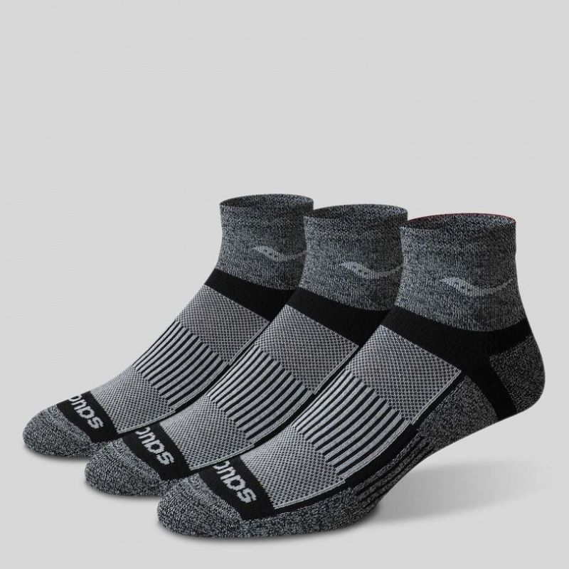 Saucony Inferno Quarter 3-Pack Socken Herren Grau | SCHWEIZ IMYTO