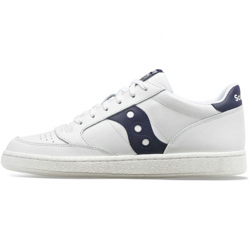 Saucony Jazz Court PU Sneaker Damen Weiß Navy | SCHWEIZ WEBYQ