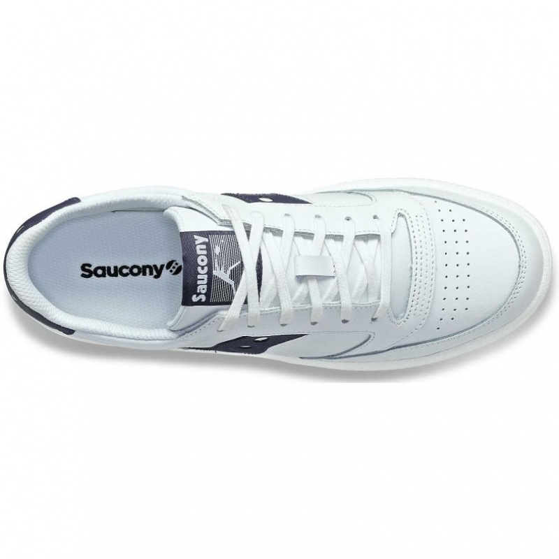 Saucony Jazz Court PU Sneaker Damen Weiß Navy | SCHWEIZ WEBYQ