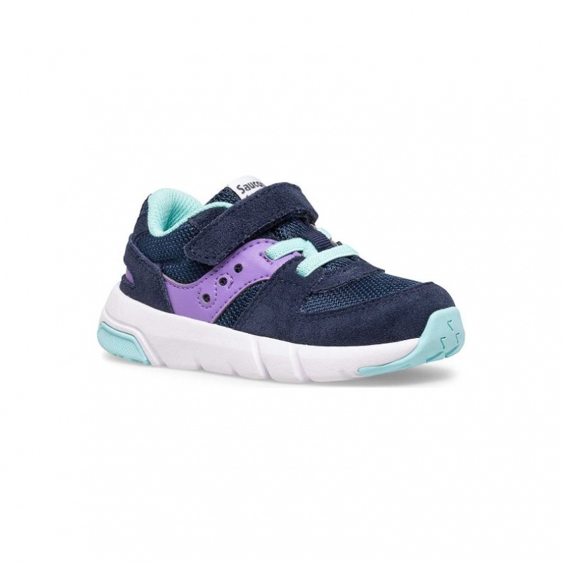 Saucony Jazz Lite 2.0 Sneaker Kleine Kinder Navy Lila | SCHWEIZ DXBLH