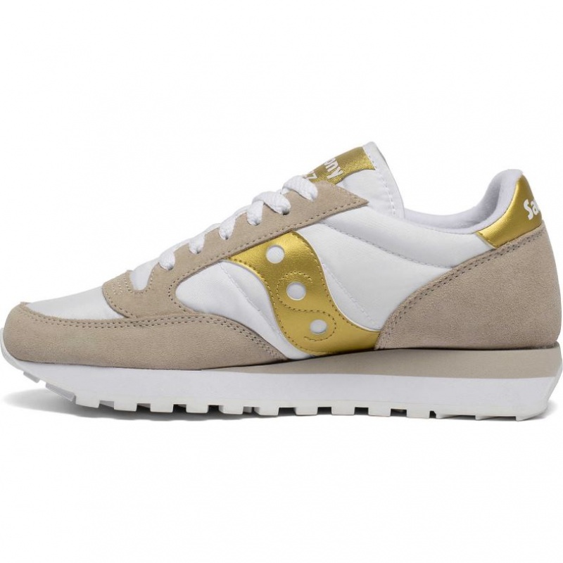 Saucony Jazz Original Sneaker Damen Weiß Beige Gold | SCHWEIZ VZDOS