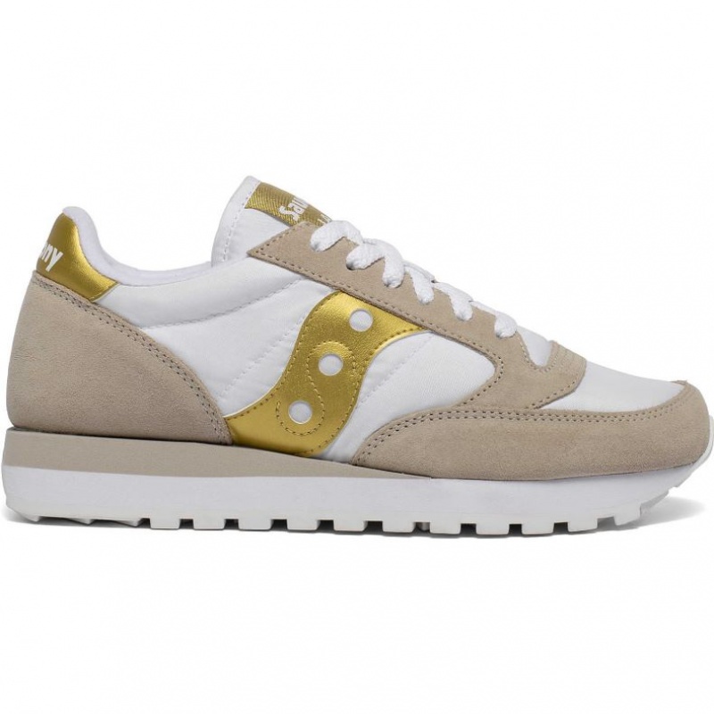 Saucony Jazz Original Sneaker Damen Weiß Beige Gold | SCHWEIZ VZDOS