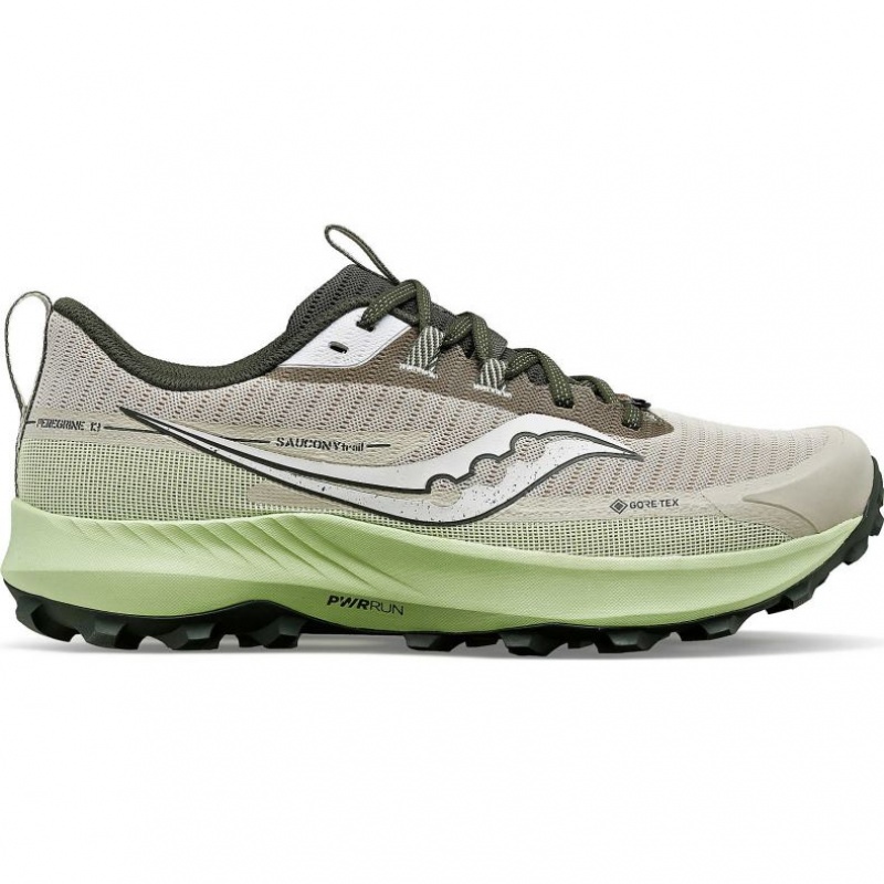 Saucony Peregrine 13 GTX Laufschuhe Herren Grau Mintfarben | SCHWEIZ YTDZN