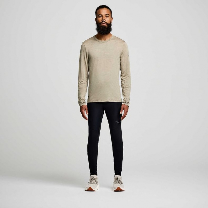 Saucony Peregrine Merino Long Sleeve T-Shirt Herren Olivgrün | SCHWEIZ UKHYT