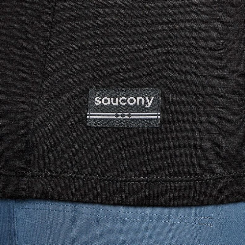 Saucony Peregrine Merino Long Sleeve T-Shirt Herren Schwarz | SCHWEIZ WTMYF