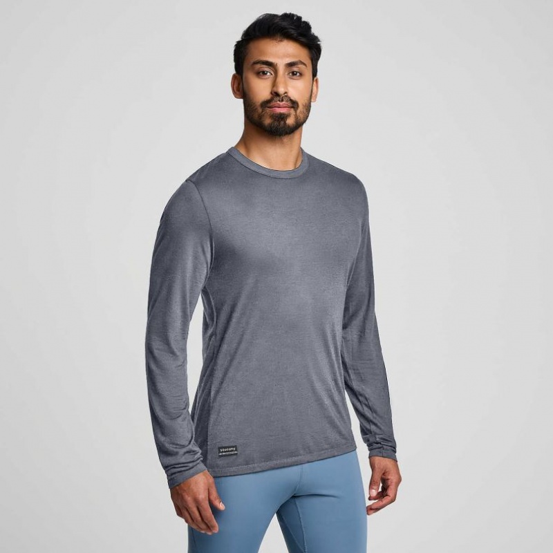 Saucony Peregrine Merino Long Sleeve T-Shirt Herren Grau | SCHWEIZ DPZKG