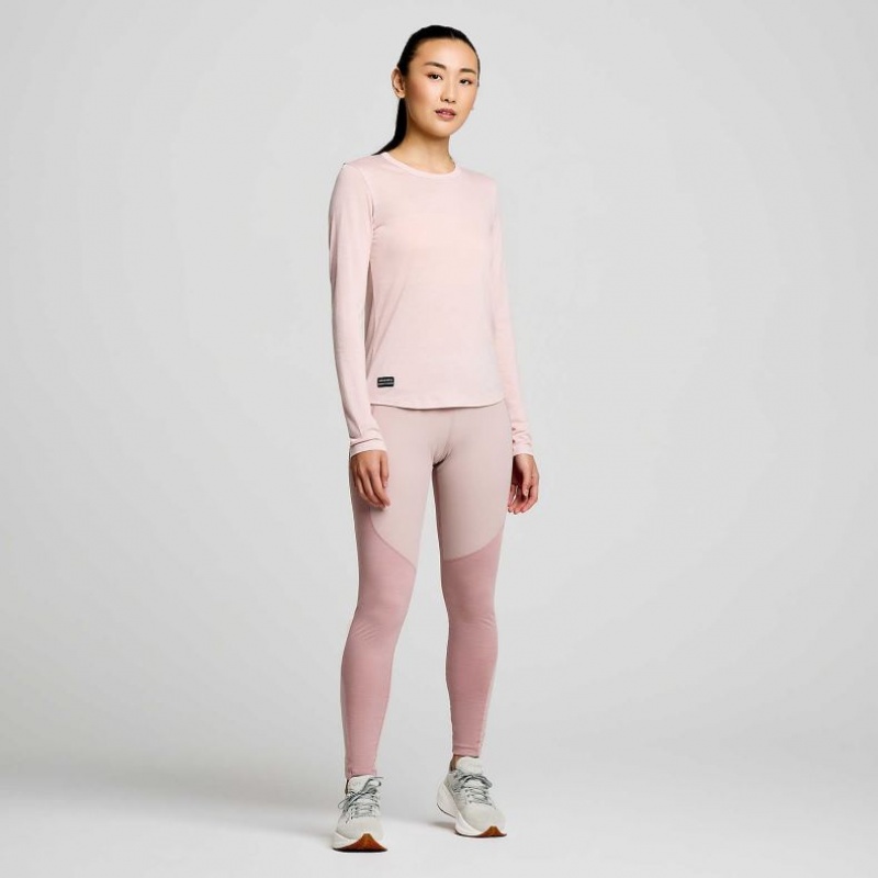 Saucony Peregrine Merino Long Sleeve T-Shirt Damen Rosa | SCHWEIZ GQUXA