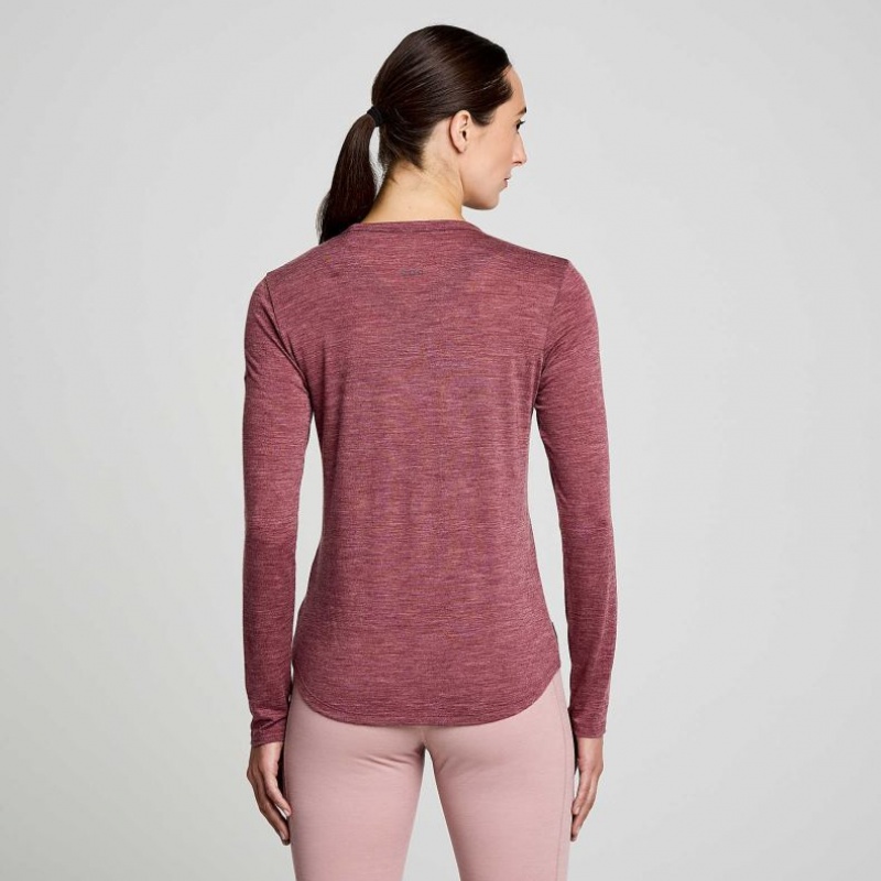 Saucony Peregrine Merino Long Sleeve T-Shirt Damen Rot | SCHWEIZ MDYTX