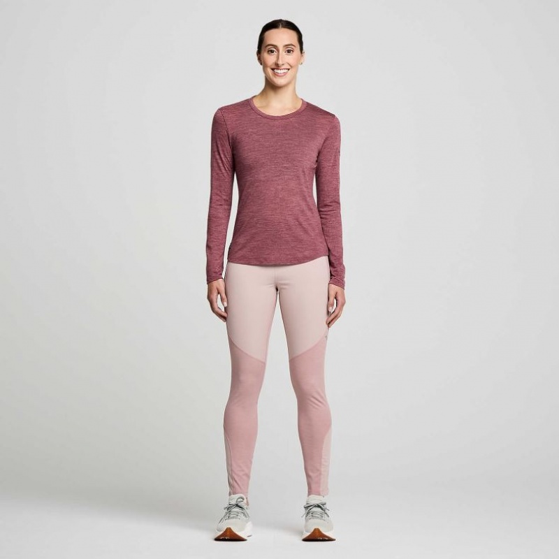 Saucony Peregrine Merino Long Sleeve T-Shirt Damen Rot | SCHWEIZ MDYTX