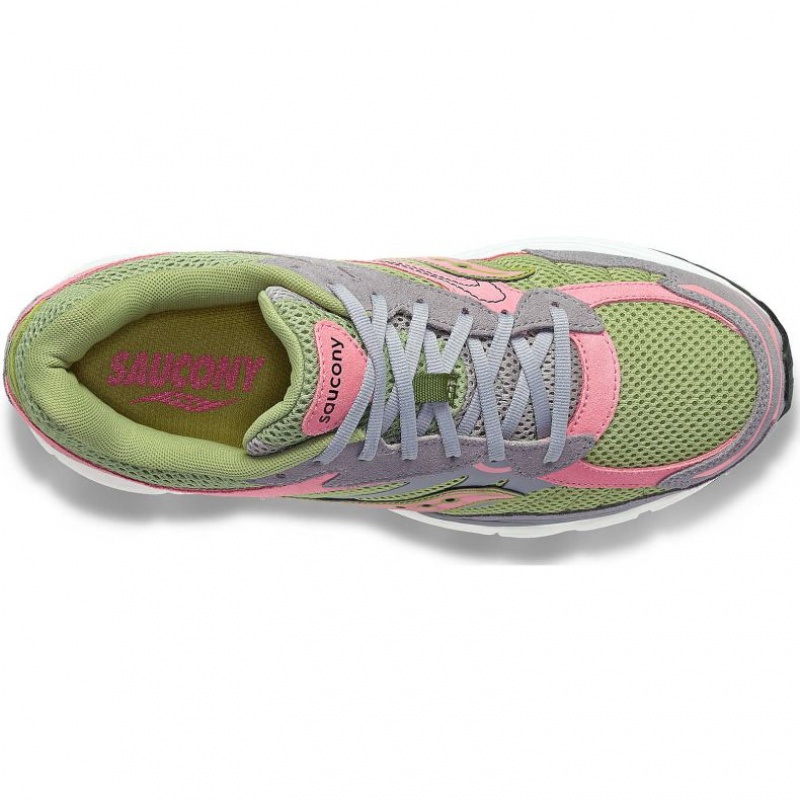 Saucony ProGrid Omni 9 Premium Sneaker Damen Grau Grün Rosa | SCHWEIZ GBCKX