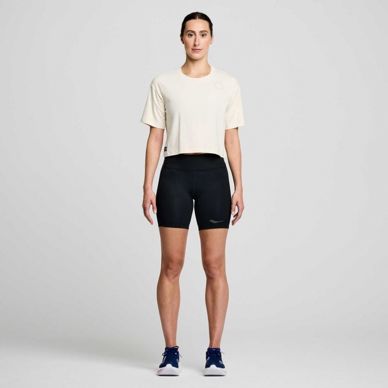 Saucony Recovery Boxy T-Shirt Damen Weiß | SCHWEIZ KPVSR