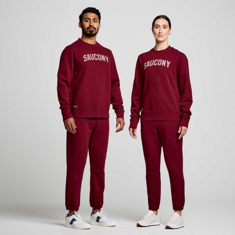 Saucony Recovery Crew Sweatshirt Damen Bordeaux | SCHWEIZ DAQRN