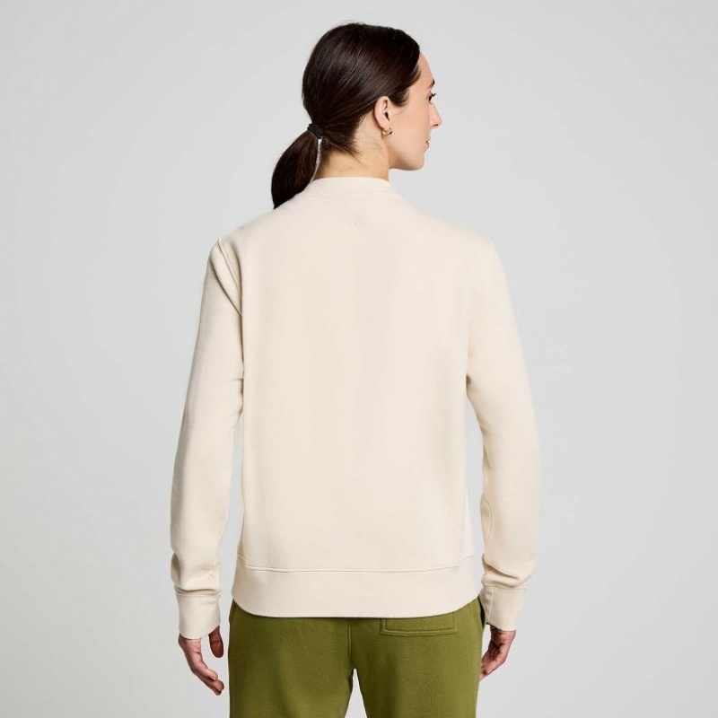 Saucony Recovery Crew Sweatshirt Damen Beige | SCHWEIZ PZUCK