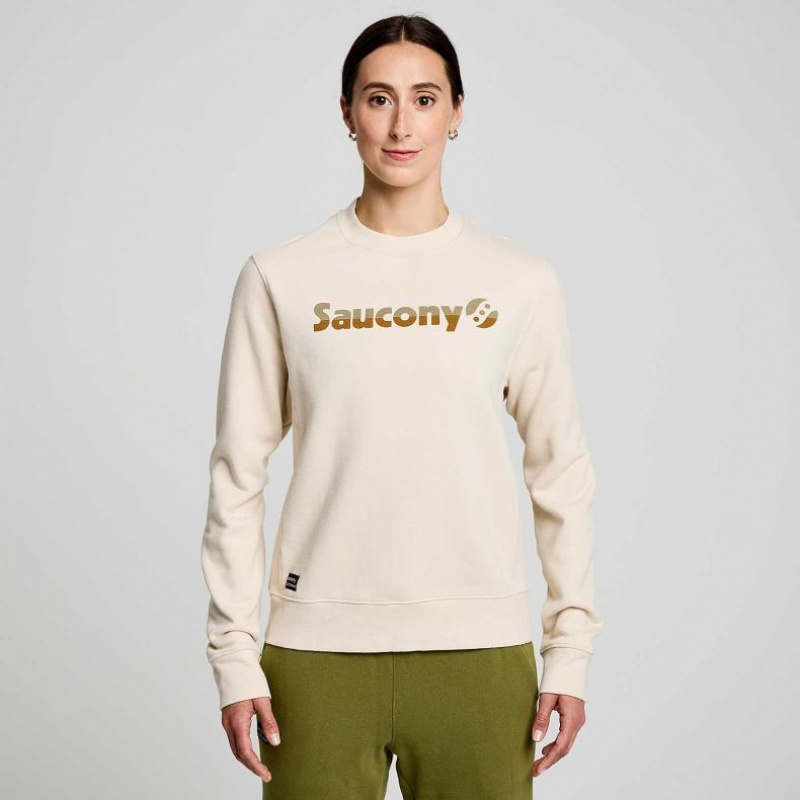 Saucony Recovery Crew Sweatshirt Damen Beige | SCHWEIZ PZUCK