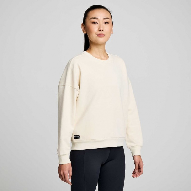 Saucony Recovery Crew Sweatshirt Damen Weiß | SCHWEIZ HBDPA