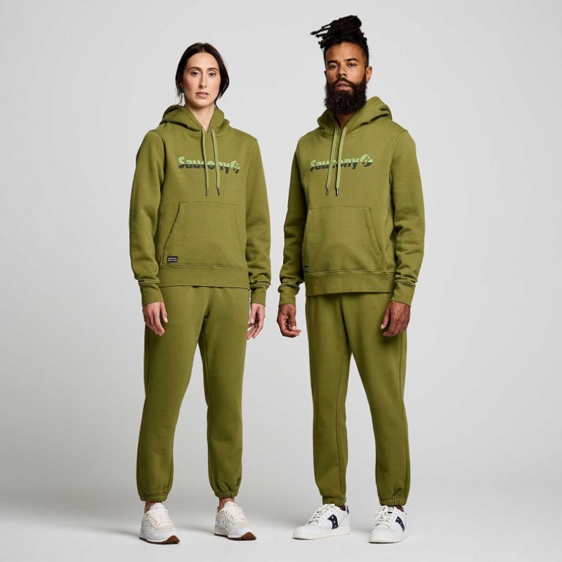 Saucony Recovery Hoodie Herren Olivgrün | SCHWEIZ PCMWL