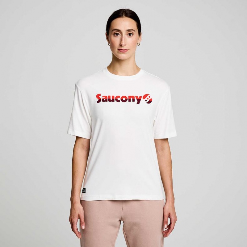 Saucony Recovery Kurzes Sleeve T-Shirt Damen Weiß | SCHWEIZ VYBZN