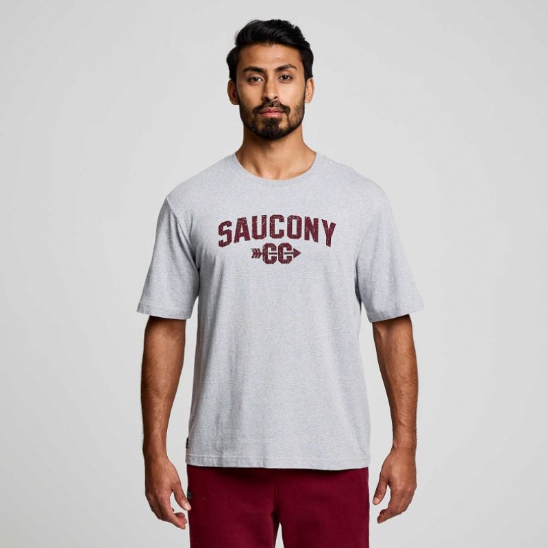 Saucony Recovery Kurzes Sleeve T-Shirt Herren Hellgrau | SCHWEIZ PRYZC