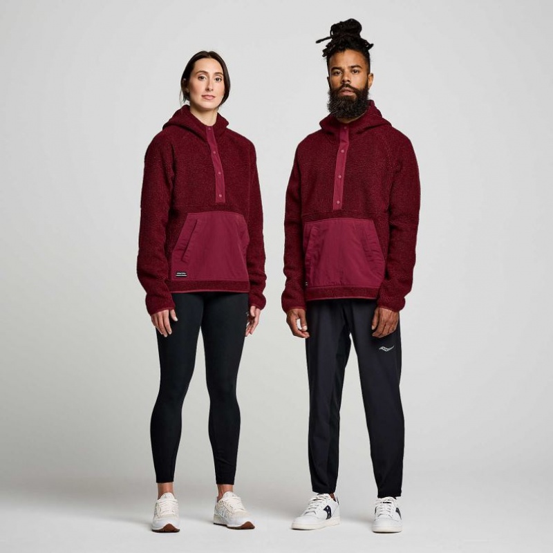 Saucony Recovery Sherpa Pullover Hoodie Herren Bordeaux | SCHWEIZ YOWIH