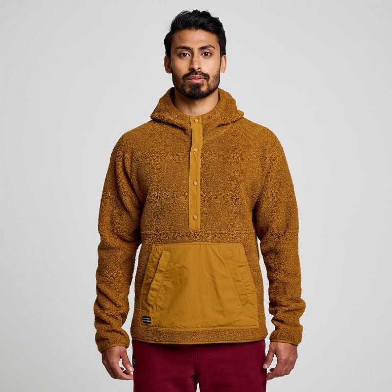 Saucony Recovery Sherpa Pullover Hoodie Herren Braun | SCHWEIZ VWYQU