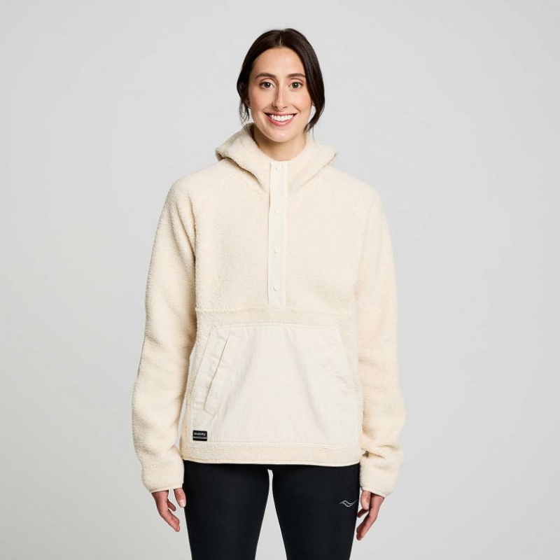 Saucony Recovery Sherpa Pullover Hoodie Damen Beige | SCHWEIZ NSZRA