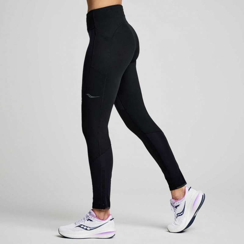 Saucony Runshield Strumpfhose Damen Schwarz | SCHWEIZ IXMVF